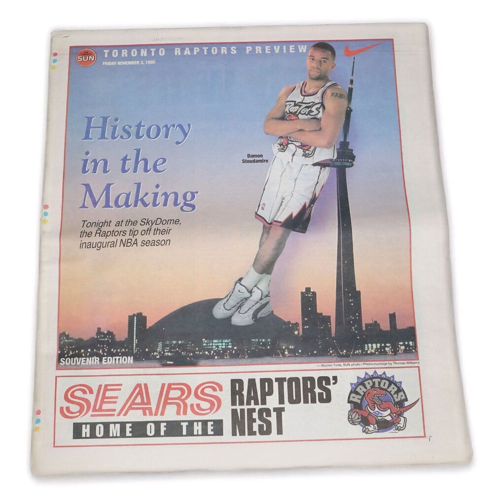 Toronto Sun Newspaper 1995 Raptors Preview Debut Season NBA Basketball Champions